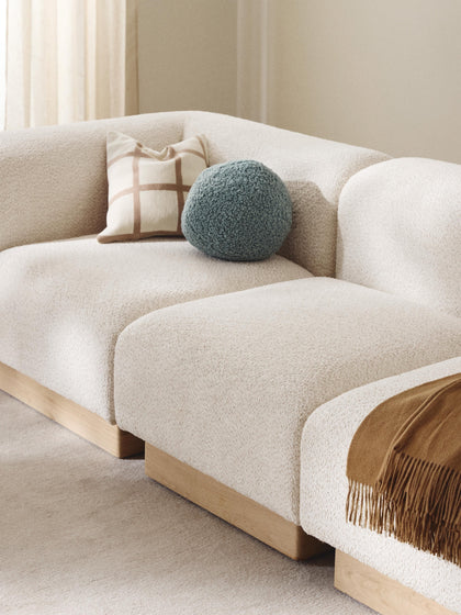 Westwing Módulo Central Sofá De Borreguillo Bouclé Natalie