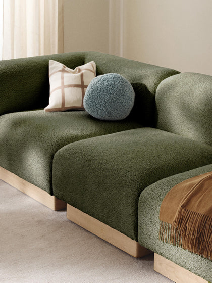 Westwing Módulo Central Sofá De Borreguillo Bouclé Natalie