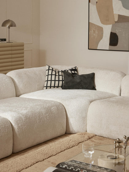 Westwing Módulo De Esquina Redondo De Borreguillo Bouclé Wolke