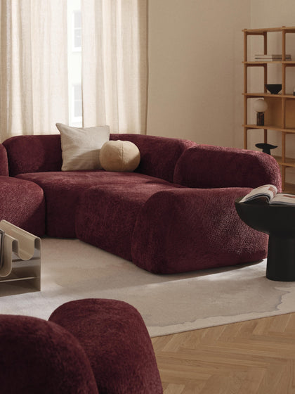 Westwing Módulo De Esquina Redondo De Borreguillo Bouclé Wolke