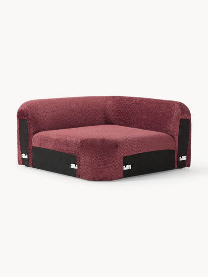 Westwing Módulo de esquina redondo de borreguillo bouclé Wolke