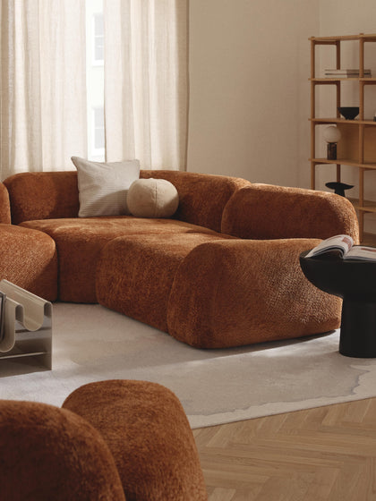 Westwing Módulo De Esquina Redondo De Borreguillo Bouclé Wolke