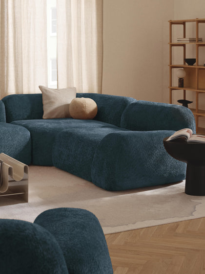 Westwing Módulo De Esquina Redondo De Borreguillo Bouclé Wolke