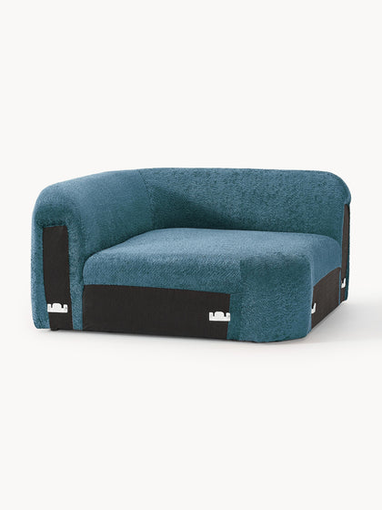 Westwing Módulo De Esquina Redondo De Borreguillo Bouclé Wolke