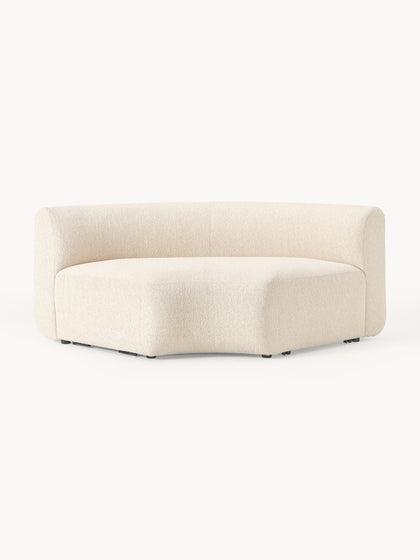 Westwing Módulo de esquina redondo en tejido bouclé Sofia