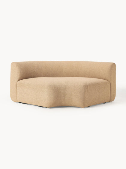 Westwing Módulo de esquina redondo en tejido bouclé Sofia