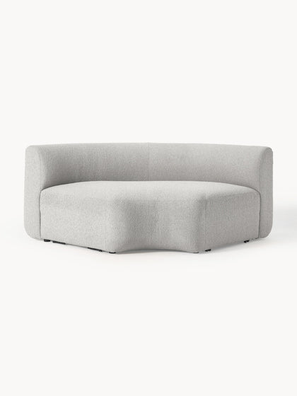 Westwing Módulo de esquina redondo en tejido bouclé Sofia