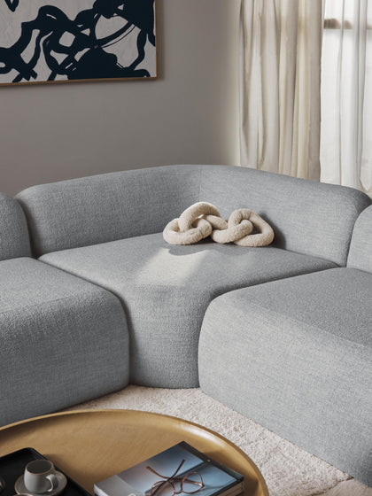Westwing Módulo De Esquina Redondo En Tejido Bouclé Wolke