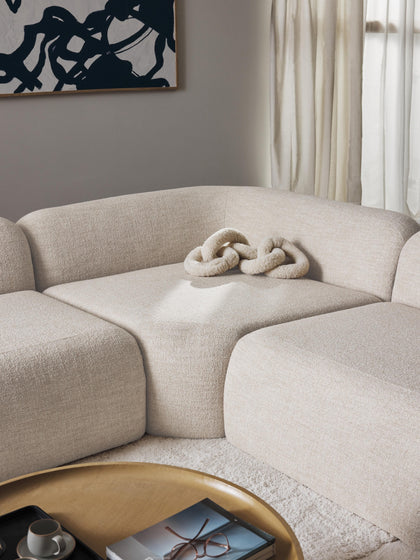 Westwing Módulo De Esquina Redondo En Tejido Bouclé Wolke