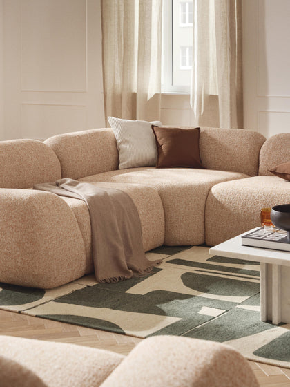 Westwing Módulo De Esquina Redondo En Tejido Bouclé Wolke