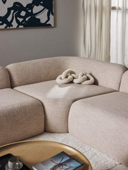 Westwing Módulo De Esquina Redondo En Tejido Bouclé Wolke