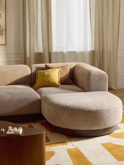 Westwing Módulo De Esquina Sofá De Borreguillo Bouclé Natalie