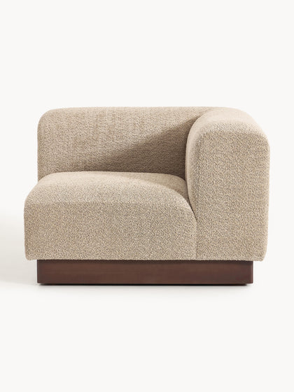 Westwing Módulo de esquina sofá de borreguillo bouclé Natalie