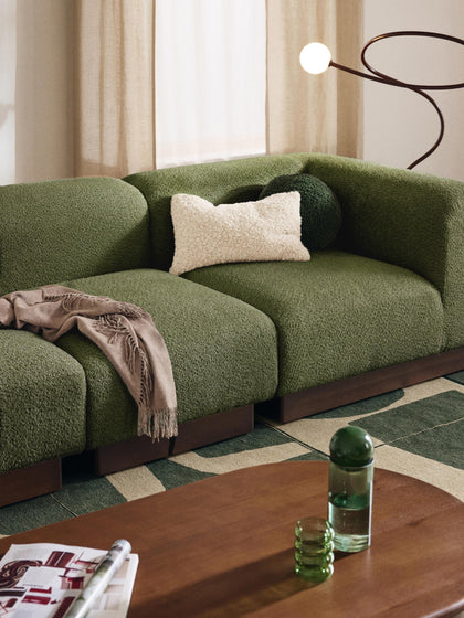 Westwing Módulo De Esquina Sofá De Borreguillo Bouclé Natalie