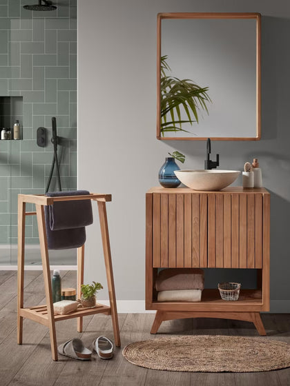 Westwing Mueble Bajo Lavabo De Madera De Teca Kuveni 70 Cm