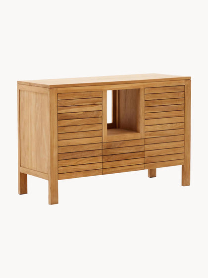 Westwing Mueble de baño medio de madera de teca Neria