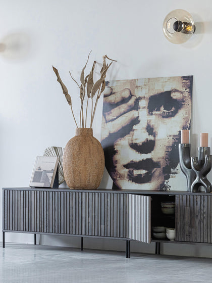 Westwing Mueble TV De Madera De Fresno Avourio 3 Puertas