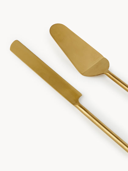 Westwing Pala Y Cuchillo Para Cortar Tartas Agata 2 Pzas