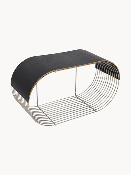 Westwing Panel Para Estante De Pared De Madera De Roble Curva