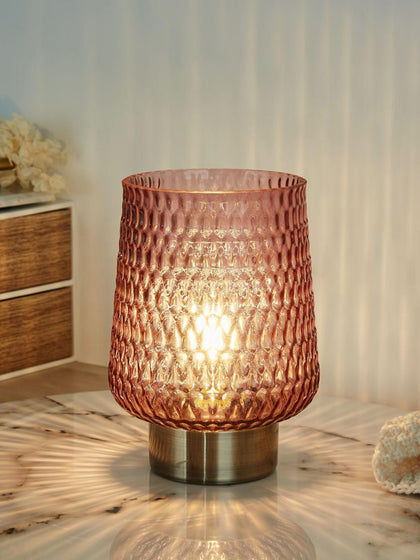 Westwing Pequeña Lámpara De Mesa LED Móvil Rosa Con Función De Temporizador Glamour