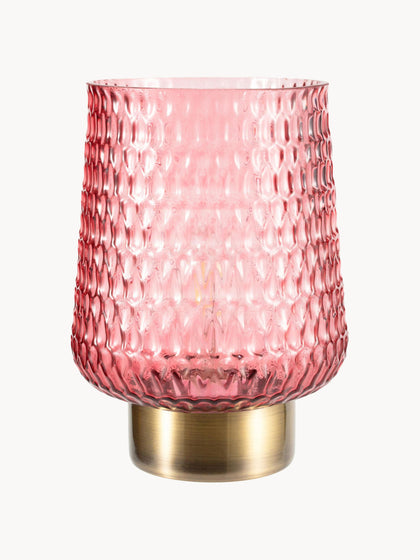Westwing Pequeña lámpara de mesa LED móvil rosa con función de temporizador Glamour