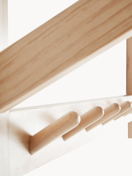 Westwing Perchero De Pared Con Estante Para Sombreros De Madera De Pino Cole