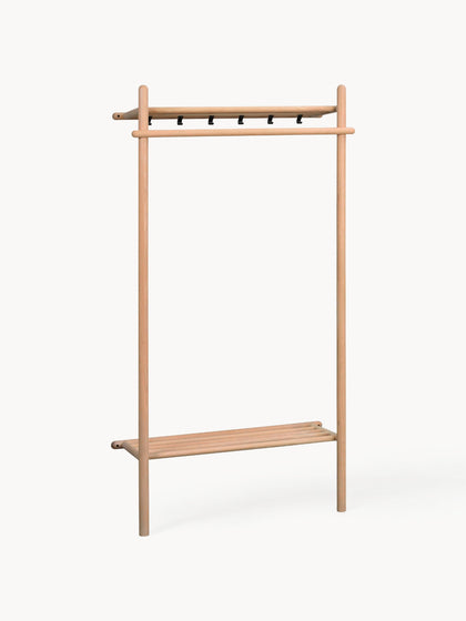 Westwing Perchero de pared de madera de roble Milford