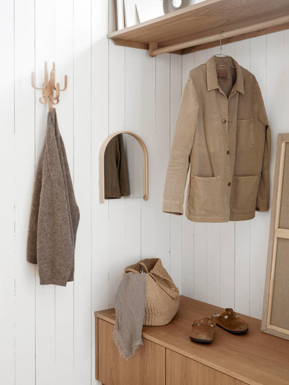 Westwing Perchero De Pared De Madera De Roble Woody