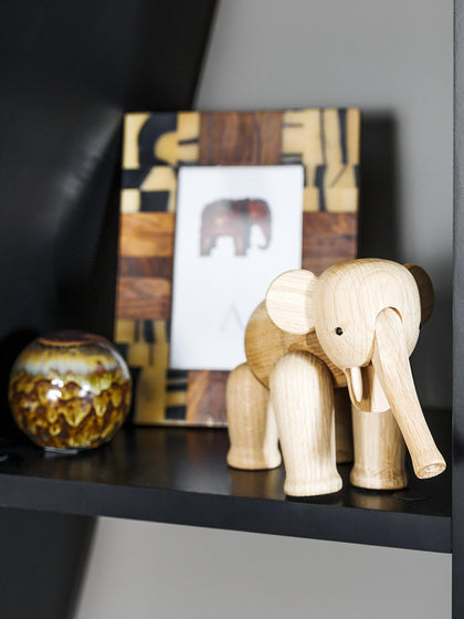 Westwing Pieza Decorativa Artesanal De Madera De Roble Elephant