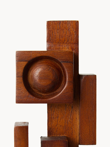 Westwing Pieza Decorativa De Madera De Teca Skyline