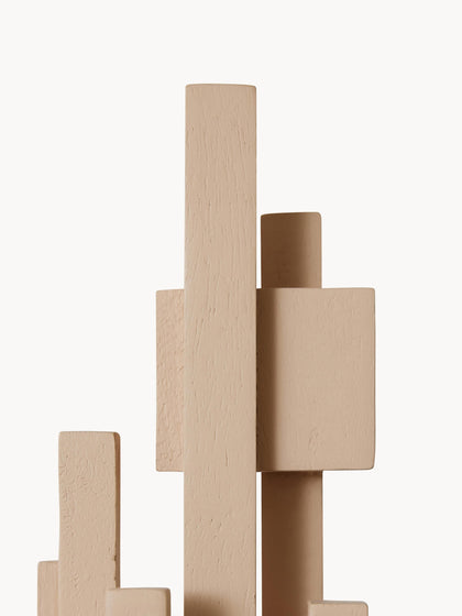 Westwing Pieza Decorativa De Madera De Teca Skyline