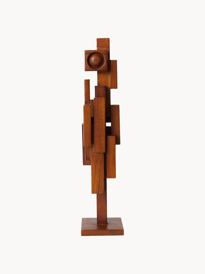 Westwing Pieza decorativa de madera de teca Skyline