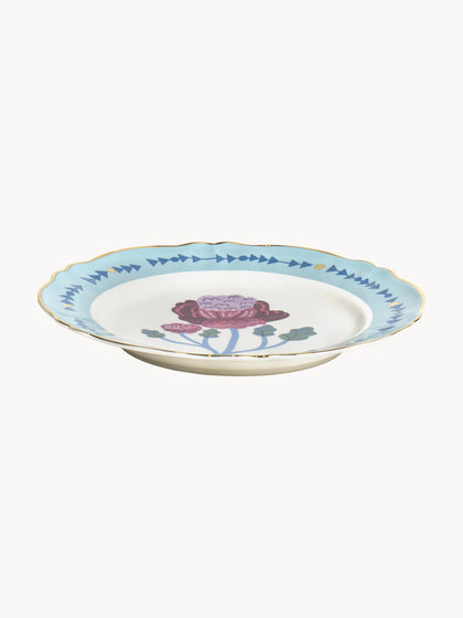 Westwing Plato Llano Artesanal De Porcelana Geranium
