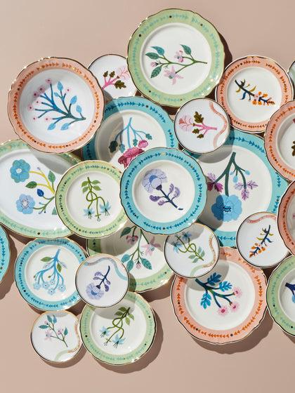 Westwing Plato Llano Artesanal De Porcelana Geranium