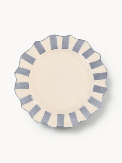 Westwing Plato postre pintado a mano Lilac Scalloped