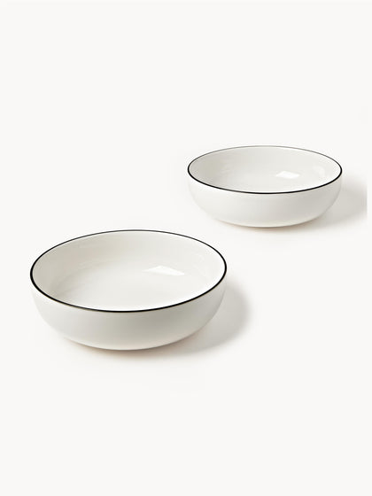 Westwing Platos Hondos Pequeños De Porcelana Facile 2 uds