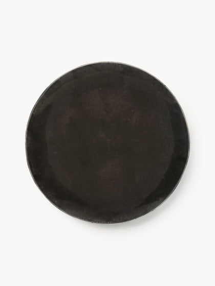 Westwing Platos llanos artesanales Nordic Coal 4 uds