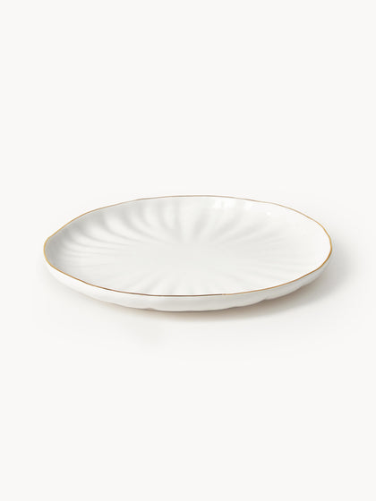 Westwing Platos Llanos De Porcelana Con Relieves Sali 2 uds