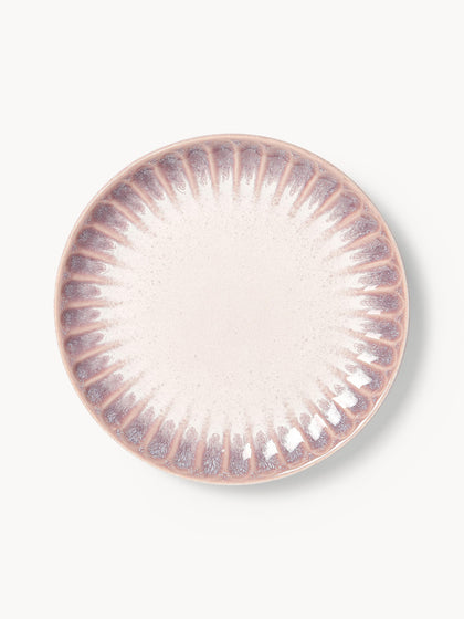 Westwing Platos postre artesanales con esmalte reactivo Vinci 4 uds