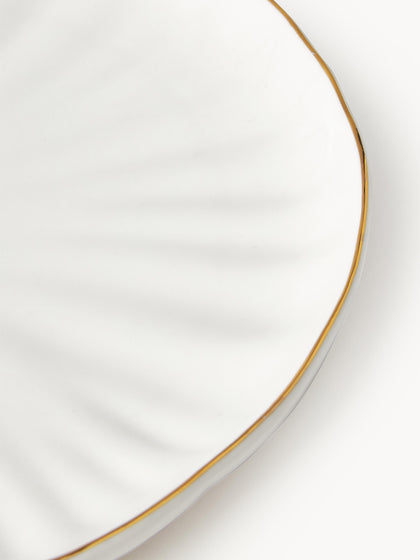 Westwing Platos Postre De Porcelana Con Relieves Sali 2 uds