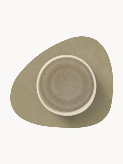 Westwing Posavasos Asimétricos De Cuero Curve 4 uds