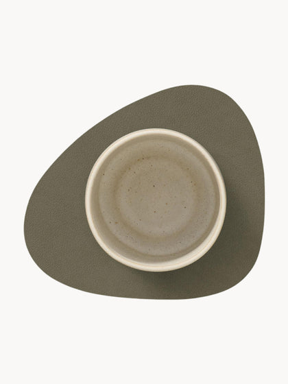 Westwing Posavasos Asimétricos De Cuero Curve 4 uds