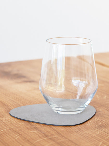 Westwing Posavasos Asimétricos De Cuero Curve 4 uds