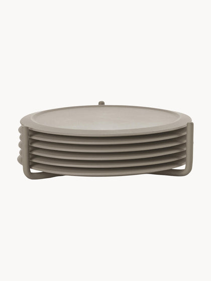 Westwing Posavasos de silicona con soporte Plain 6 uds