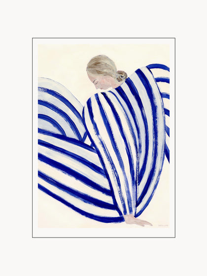 Westwing Póster Blue Stripe At Concorde By Sofia Lind X The Poster Club