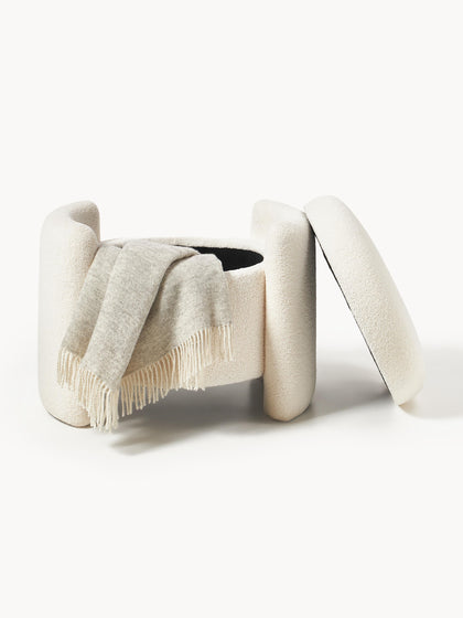 Westwing Puf De Borreguillo Con Espacio De Almacenaje Benji