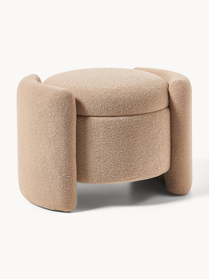 Westwing Puf de borreguillo con espacio de almacenaje Benji