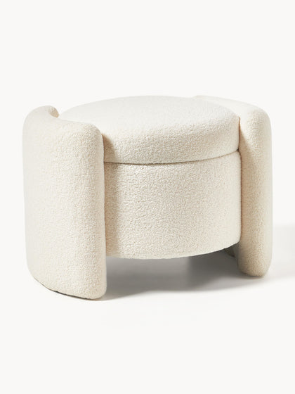 Westwing Puf de borreguillo con espacio de almacenaje Benji