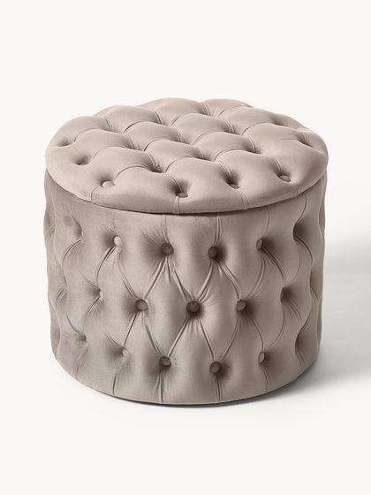 Westwing Puf De Terciopelo Chiara Con Espacio De Almacenamiento