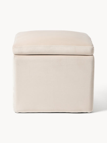 Westwing Puf De Terciopelo Con Espacio De Almacenamiento Winou